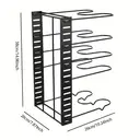 SRD Étagère de rangement à 8 niveaux pour cuisine avec 2 crochets en acier 4,5 mm image 4