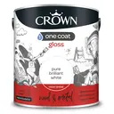 Crown One Coat Gloss Brilliant White 2.5L image 1