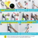 TAILI Shower Grab Bar Glow in The Dark, 2 Pack 16.8 in Grab Bars for Bathtubs and Showers,Shower Handles Shower Rails for Seniors and Elderly,Bathroom Safety Grip Removable No Drilling Waterproof Grey image 4