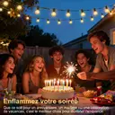 VIVREAL G40 Guirlande lumineuse solaire USB 25+1 LED en cuivre et ABS - 15 m image 1