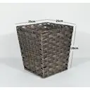 KEVAHOME Lot de 2 paniers à déchets en polypropylène aspect rotin - marron foncé - 10 x 10 x 11 pouces H image 1