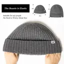 TOP-EX 100% Merino Wool Beanie Fleece Lined Hat Watch Cap for Cold Weather Winter Warm M/L Grey image 4
