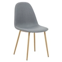 Interiors by Premier Dining Chairs Salford Grey/Wood Effect 4pcs image 2