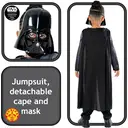 Star Wars Darth Vader Dress Up Costume with Lightsaber 5-6 Years image 3