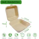 Ruibamboo disposable bamboo fiber clamshell 6 inches
50pack image 4