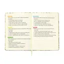 Jubiluu Carnet A5 élégant à couverture en tissu, à lignes - 96 feuilles (papier 100 g/m²) - Marque‑page et bande élastique - Carnet ligné crème classique pour l’écriture, l’école, le bureau et comme cadeau - Vert botanique image 7