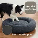 SONGMICS Lit donut pour chien avec housse amovible et lavable gris foncé - Ø 100 cm image 5