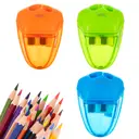 M&G Pencil Sharpeners, 3 Pack Manual Dual Hole Pencil Sharpeners with Lid, Compact Portable Sharpeners for Colored Pencils, School and Office Supplies image 0