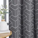 PONY DANCE Stores occultants imprimé aluminisé avec œillets, Lot de 2, L 140 x H 245 cm (L 55 x H 96 pouces), Gris image 1