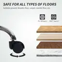 HOMCOM Ergonomic Office Chair, High Back Mesh Computer Desk Chair with Adjustable Headrest and Lumbar Support, Flip-up Armrests for Home Office, Grey image 8