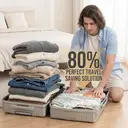 TAILI 6 Pack Cube Vacuum Storage Bags, Medium Size (25x19x11 inch), Vacuum Seal Bags for Clothing, Travel Compression Packing for Clothes, Blankets, Baby Clothes, Travel Essential image 7