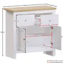 Vida Designs Sideboard Arlington 2 Doors 2 Drawers White/Oak Effect image 6