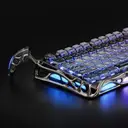 GravaStar Mercury K1 Pro 75% Tri-Mode Keyboard, QWERTY US layout, Gasket Hot-Swappable Mechanical Keyboard Wireless With RGB Backlight, Win/Mac, Cyberpunk Edition - Black image 3