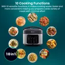 Hisense 6L Multicooker - Black, 10 Programmes, Pressure Cooker, Slow Cooker, Rice Cooker, Food Steamer, Stainless Steel, MC6SBUK image 6