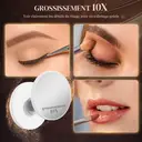 HOMCOM Miroir maquillage Hollywood 80x60cm miroir coiffeuse LED 18 ampoules dimmables 3 couleurs d'éclairage lumière RGB haut-parleur Bluetooth grossissement 10x contrôle tactile sur table/sur mur image 7