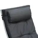 Outsunny Bain de Soleil Pliable transat inclinable 7 Positions Chaise Longue Grand Confort avec Matelas + accoudoirs métal époxy textilène Polyester Noir image 7
