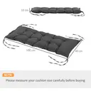 Outsunny Coussin de Banc de Jardin Rembourrage Épais 100 x 40 cm Gris Foncé | Doux, Intérieur et Extérieur image 5