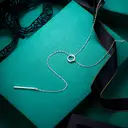 Ever Faith Adjustable Y Necklace with Circle and Custom Bar Lariat Pendant image 4