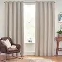 Furn Eyelet Curtains Dawn Blackout Linen W:229xL:229cm image 2