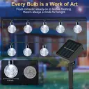 Vivreal Solar Bubble Ball String Lights – 7M (23 ft) 50 LEDs Cool White， Waterproof Outdoor Solar Fairy Lights for Garden， Patio & Holiday Decoration, New Year Sale , Top gift picks image 4