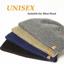 TOP-EX  100% Merino Wool Beanie Fleece Lined Cuffed Watch Fisherman Cap M/L Black image 5
