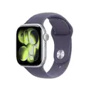 Apple Watch Series 11 GPS 46 mm, boîtier aluminium argent, bracelet sport brume violette, taille M/L image 0