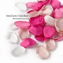 Yuejia Lot de 200 pétales de roses artificielles en soie - Rose/blanc image 1