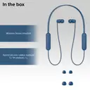 Sony WI-C100 Wireless Neckband Earphones (Blue) image 5