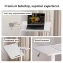 SIHOO D01 Overbed Table - Height & Tilt Adjustable, Laptop Standing Desk with Wheels for Hospital & Home Use, White image 7