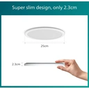 Philips Ceiling Light LED Luminaire Super Slim 3 Brightness Settings Warm White 15W D:25cm image 6