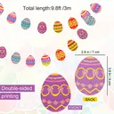 Yuejia 2Pcs 9.8ft/3mEaster Egg Garland Easter Decoration Banner Easter Party Decoration Spring Garland Pastel Egg Hunt Bunting Garland for Easter Brunch Easter Birthday Office & Home Decor image 5