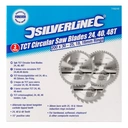 Silverline TCT Circular Saw Blades 24, 40, 48T 3pk image 2