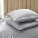 Meeallhome  Satin Duvet Cover Set 260*220cm/60*80cm*2   Gray image 4