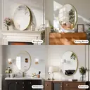 Melodieux Oval Wall Mirror 61x91cm Gold Circle Hanging Wall Home Decorative Wall Mounted Vanity Mirror for Bathroom Living Room Hallway image 1