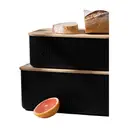 Bodum BISTRO Grande boîte à pain avec couvercle en bambou - Noir  image 3