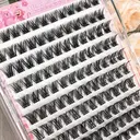 MeoMagic Extensions de cils précollées (pince à épiler non incluse) - 10 lignes - 120 pièces - WM8 image 1