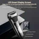 Sparoma Electric Shaver for Men, 360° Floating Dual-Blade System, Wet & Dry Use, Digital Display, Pop-Up Trimmer, Type-C Fast Charging, 80-Min Battery, IPX6 Waterproof,  FK-609 image 6