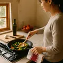 Dexam Tea Towel Love Colour Striped 100% Cotton Scarlet Red 45x70cm image 5