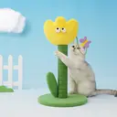 ZEZE Yellow Tulip Shaped Small Cat Scratching Post, Vertical Durable, Kitten Special Claw Grinder image 0