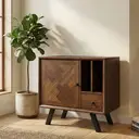 Sideboard Nevada Parquet Walnut/Black Small image 0