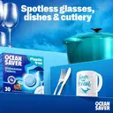 OceanSaver Eco-Friendly Dishwasher Tablets - Pack of 100 | Non-Toxic & Plastic-Free Dish Washing Tablets for Sustainable Cleaning | All in One Plant-Based Dishwasher Salt & Rinse Aid for Tough Stains image 3