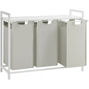 SONGMICSHOME wasmand met compartimenten en plank van oxfordstof image 0