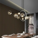Homary Modern Linear 10-Light Black Island Pendant Light for Kitchen & Dining Room image 2