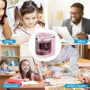 Tenwin Electric Pencil Sharpener, Double Hole Battery Operated, for 6-12mm No.2/Colored Pencils, Pink image 5