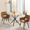 URBAN MEUBLE Lot de 2 Chaises de Salle à Manger en Similicuir Daim image 2