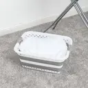 Addis 45L Collapsible Grey Laundry Basket image 2