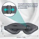 Masque de sommeil Zoesmien ZSM2324, conception stéréo 3D, blocage complet de la lumière, matériau en soie de mûrier + fibre de polyester, remplissage en mousse à mémoire de forme, ajustement flexible de l'arête nasale, masque domestique doux et respirant – Gris image 3