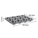 PURECOOK Carbon Steel Cake Mold Series | Gray | 12-Cavity 2-Piece Non-Stick Square Cake Mold Pan image 1