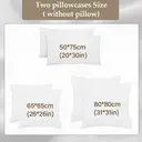 LeBonsoir Basics 50x75cm Pillowcases Set of 2， 100% Cotton， Soft and Breathable， Envelope Closure， White， Pillows Not Included image 4