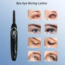 Sunluxy S600 Black Electric Eyelash Curler, Natural Curling Long-Lasting Styling, LED Temperature and Battery Display, Smart Safety Automatic Power-off, Rechargeable Portable Eyelash Curler image 2